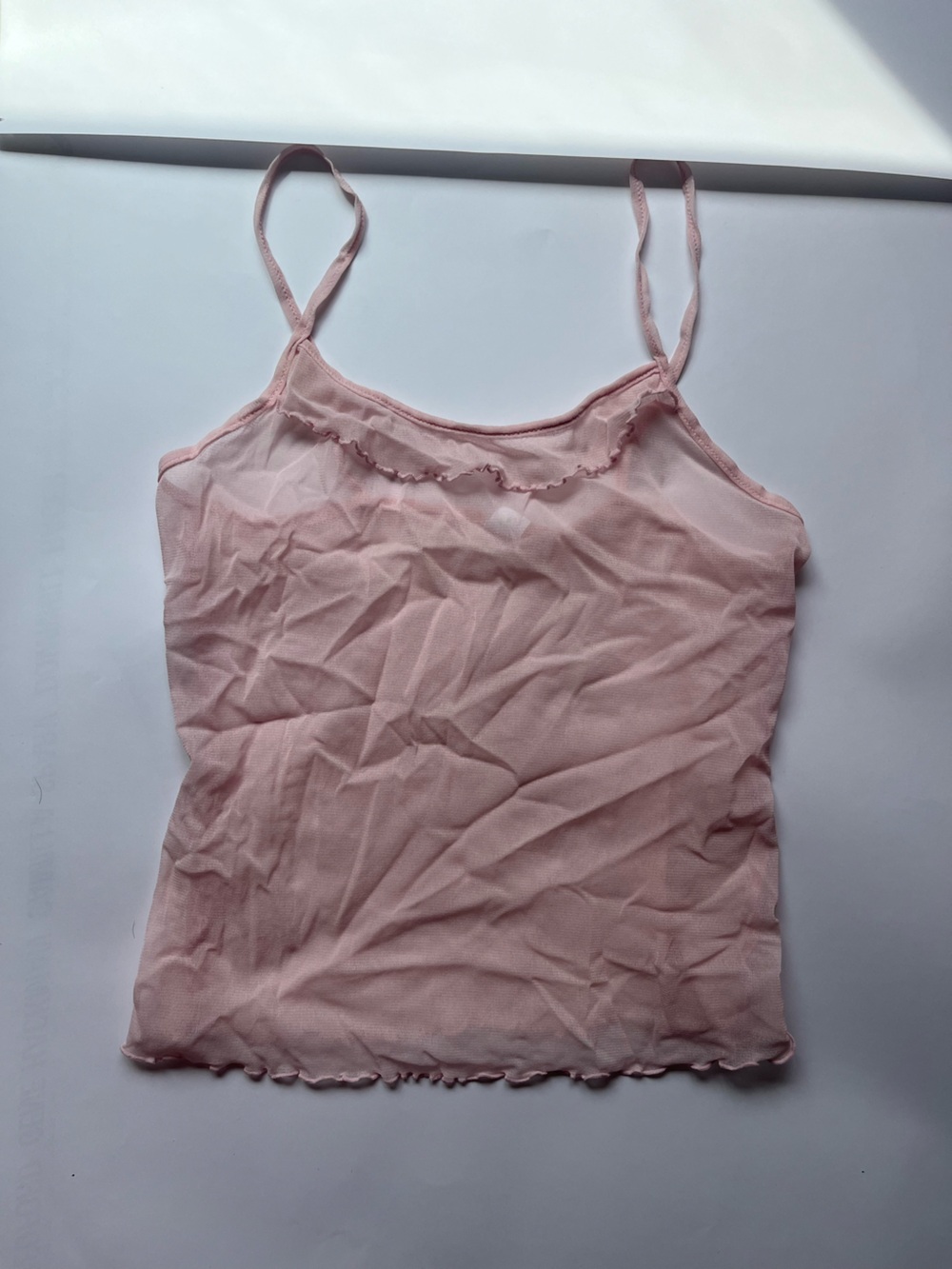 Delicate Pink Sheer Cami Top